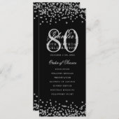 80e verjaardag programma Silver Confetti Black (Voorkant / Achterkant)