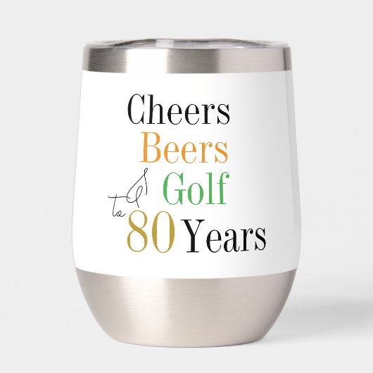 80e verjaardag Proost Beers Golf minimaal (Achterkant)