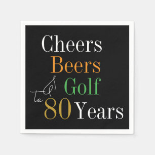80e verjaardag Proost Beers Golf Party Servet