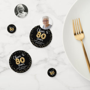 80e verjaardag Proost op 80 jaar 2 Foto's Confetti