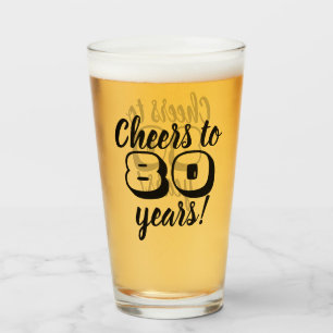 80e verjaardag Proost op 80 jaar Bier / Drink Glas