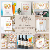 80e verjaardag Proost op 80 Jaar Bloemen Goud Numm T-shirt