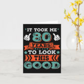 80e verjaardag Quote Graphics Graphics Grappig 80 Kaart (Gele Bloem)