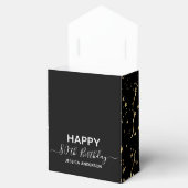 80e verjaardag Red Gold Glitter Balloons Favor Box Bedankdoosjes (Geopend)