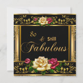 80e verjaardag Red Rose Gold  Kaart (Voorkant)