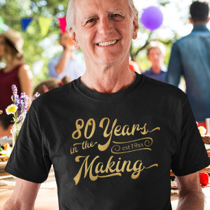 80e verjaardag Retro 80 jaar in de maak T-shirt