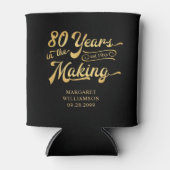 80e verjaardag Retro jaren in de maak naam Blikjeskoeler (Voorkant)