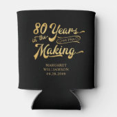 80e verjaardag Retro jaren in de maak naam Blikjeskoeler (Achterkant)