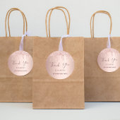 80e Verjaardag roos gouden blush roze Bedankt Ronde Sticker