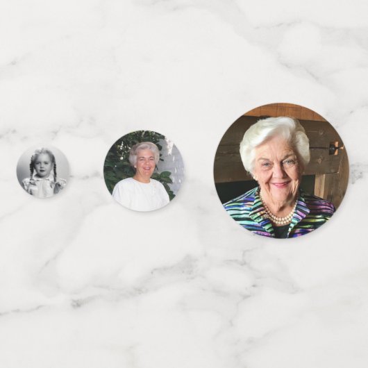 80e verjaardag Roos gouden taart foto Confetti (Achterkanten)