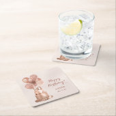 80e verjaardag Roos gouden taart Kartonnen Onderzetters (Insitu)