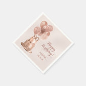 80e verjaardag Roos gouden taart Servet (Hoek)