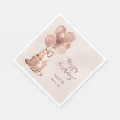 80e verjaardag Roos gouden taart Servet (Hoek)