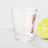 80e verjaardag Roos gouden taart Shot Glas (Links)