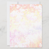 80e verjaardag roze en oranje bloemen kaart (Achterkant)