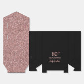 80e verjaardag Roze Goud Glitter Bedankt Bedankdoosjes (Ongevouwen)