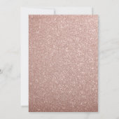 80e verjaardag Roze Rose Gold Glitter Sparkle Ombr Kaart (Achterkant)