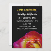 80e verjaardag Sjabloon - Rood en Geel Rozen Kaart (Achterkant)