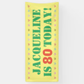 80e verjaardag spandoek (Verticaal)