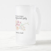 80e verjaardag Speciale dame Unieke bloemen Matglas Bierpul (Voorkant rechts)