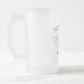 80e verjaardag Speciale dame Unieke bloemen Matglas Bierpul (Links)