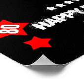80e verjaardag Star Banner Aangepaste naam V80S ST Poster (Hoek)