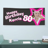 80e verjaardag ster aangepaste foto banner (Beurs)