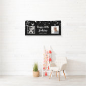 80e verjaardag sterren Foto gepersonaliseerd Spandoek (Insitu)