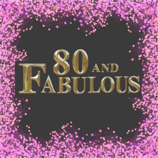 80e verjaardag sticker (Voorkant)