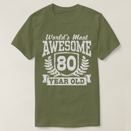80e verjaardag t-shirt (Design voorkant)
