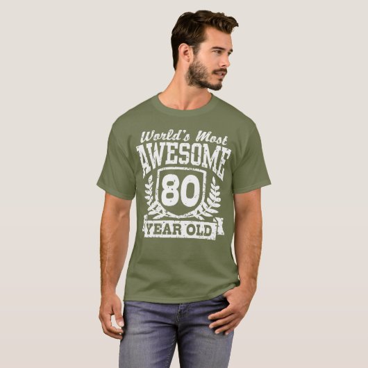 80e verjaardag t-shirt (Voorkant volledig)