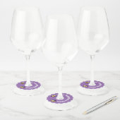 80e Verjaardag Taart met Kaarsen chocolade ijsjes Wijnglaslabel (Set)