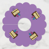 80e Verjaardag Taart met Kaarsen chocolade ijsjes Wijnglaslabel (Achterkant)