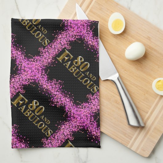 80e verjaardag theedoek (Quarter Fold)