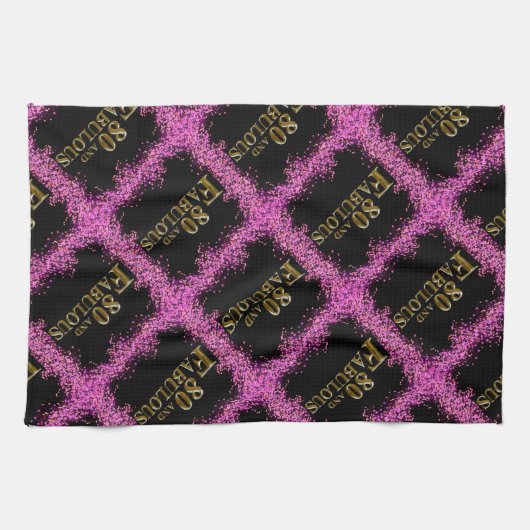 80e verjaardag theedoek (Horizontaal)