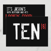 80e verjaardag - Tien op de achtste uitnodiging (Voorkant / Achterkant)