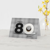 80e verjaardag toiletpapier rol op plaid kaart (Gele Bloem)