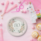 80e verjaardag tropische storm papieren bordje (Feest)