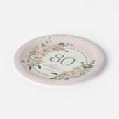 80e verjaardag tropische storm papieren bordje (Gekanteld)