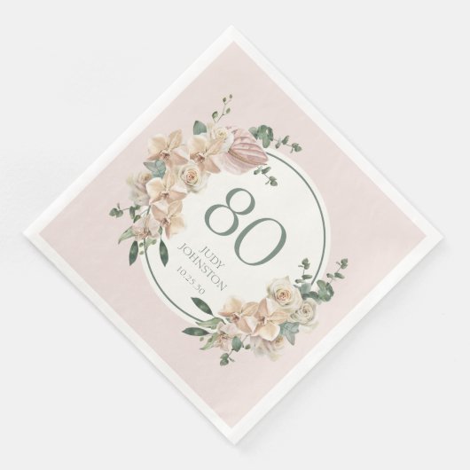 80e verjaardag tropische storm servet (Hoek)