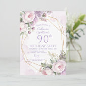 80e verjaardag tuinfeest uitnodigen kaart (Staand voorkant)