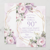 80e verjaardag tuinfeest uitnodigen kaart (Voorkant / Achterkant)