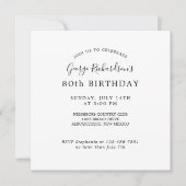 80e verjaardag Uitnodiging (Voorkant)