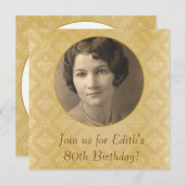 80e verjaardag uitnodiging (Voorkant / Achterkant)