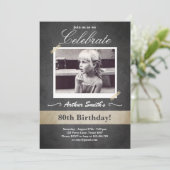 80e verjaardag uitnodiging  80 jaar (Staand voorkant)