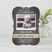 80e verjaardag  uitnodiging 80e verjaardag (Staand voorkant)