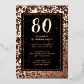 80e Verjaardag Uitnodiging Elegante Custom Sjabloo (Voorkant)