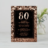 80e Verjaardag Uitnodiging Elegante Custom Sjabloo (Staand Voorkant)