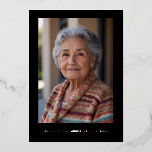 80e Verjaardag Uitnodiging Elegante Custom Sjabloo (Achterkant)