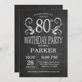 80e verjaardag Uitnodiging karton (Voorkant / Achterkant)